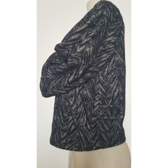 BCBGMAXAZRIA WOMEN'S JACKET/ BLAZER WOOL MIX PRINT FULL ZIP SIZE XXS #843 - Picture 5 of 11